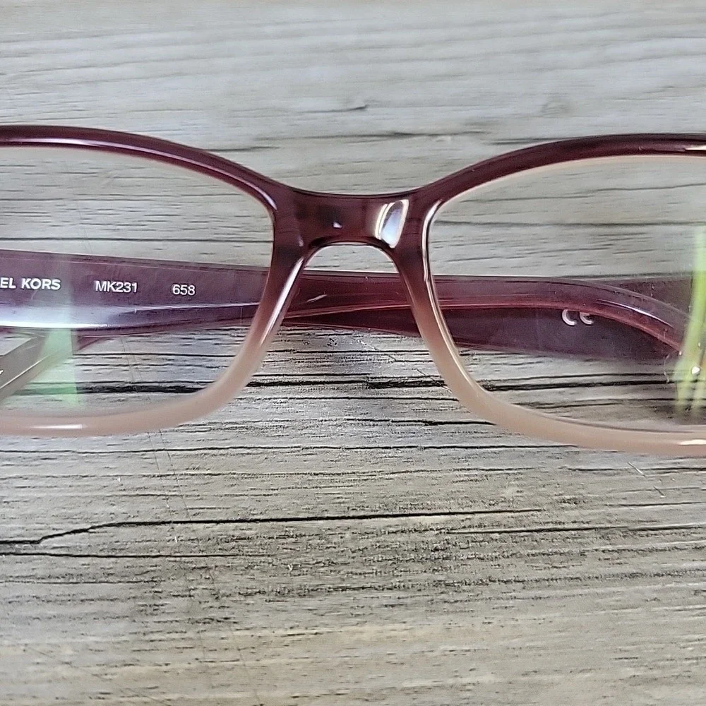 Michael Kors‎ MK231 658 Eyeglasses Frame Women Red Rectangular Plastic 52-16-135